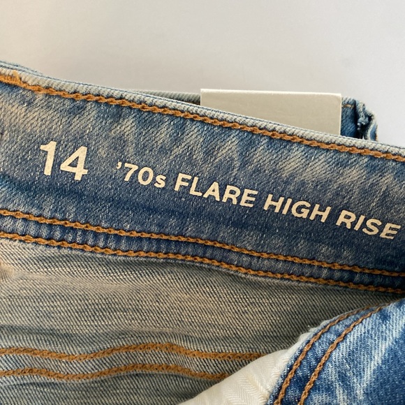 Gap Kids 70’s Flare Leg High Rise Distressed Jeans - Size 14 - Picture 4 of 17